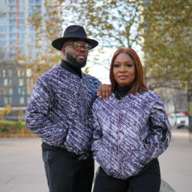 ADE Tie Dye African Print Unisex Bomber Jacket